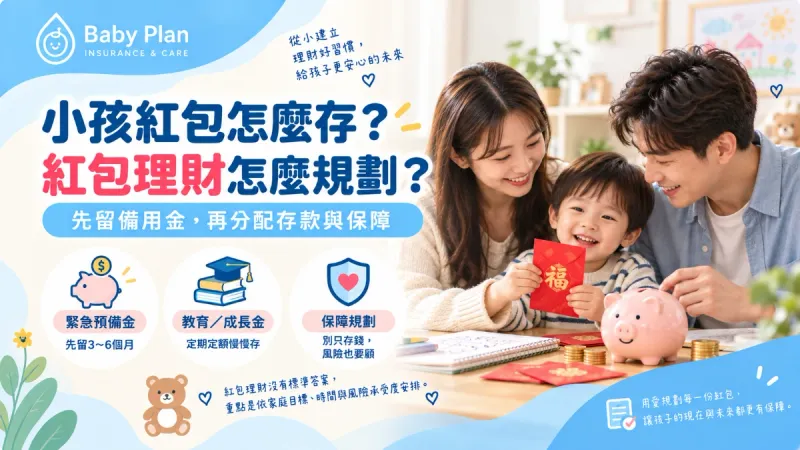 小孩紅包怎麼存？2026兒童理財4步驟：存款、ETF、定期定額一次看